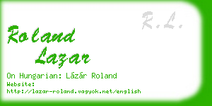 roland lazar business card